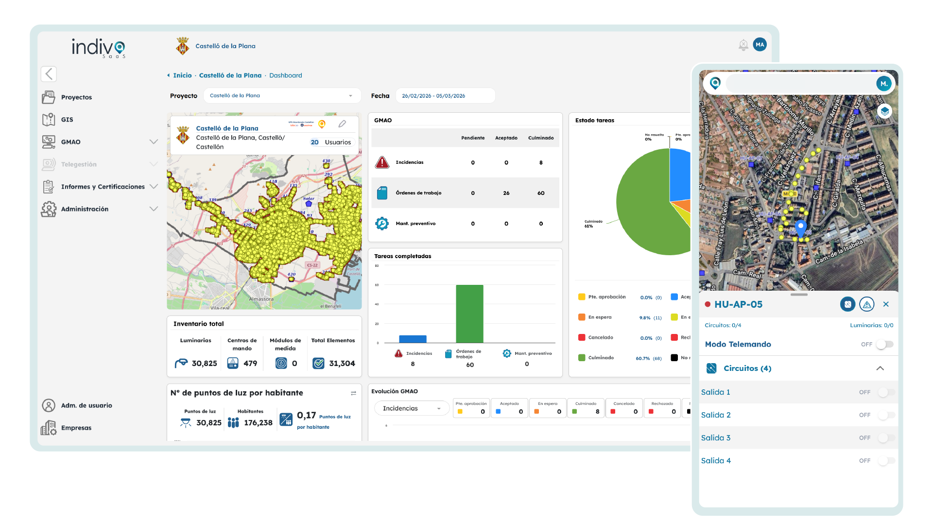Pantallas app municipal